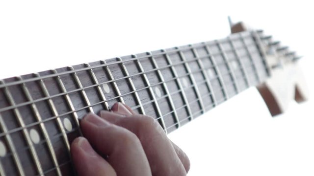 guitarra  stratocaster solo escala mástil de palo rosa  fono blanco.