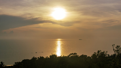 Thailand island beautiful sunset time