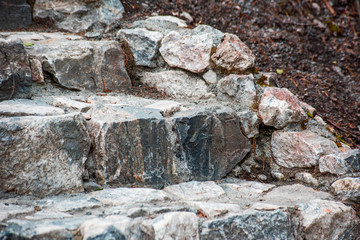 Natural marble ladder step