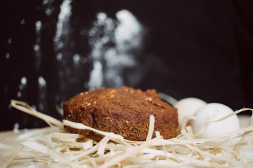 Homemade bread on the board