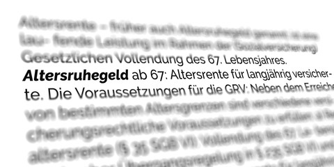 Altersruhegeld Definition