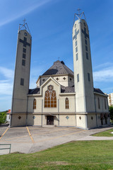 Obraz premium Church of Christ the King catholic church in Dunaujvaros