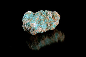 macro shooting of natural mineral stone - green Tirolite