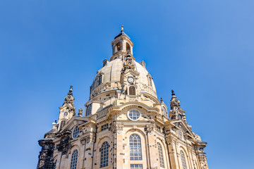 Fototapeta premium Die evangelische Frauenkirche in der Altstadt von Dresden in Sachsen, Deutschland
