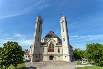 Obraz premium Church of Christ the King catholic church in Dunaujvaros