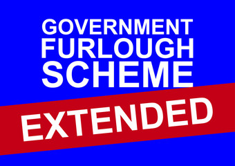 Government furlough scheme extended vector