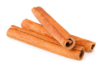 cinnamon isolated on a white background. Food