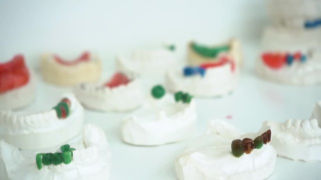 Fake teeth jaw maquette color