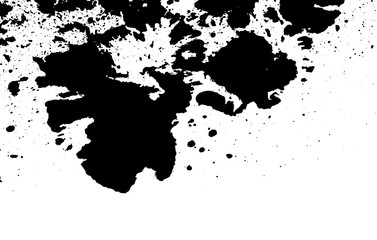 Vector Abstract Grunge Ink Textured Print On White