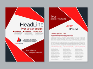 Modern professional two-sided flyer vector design template
