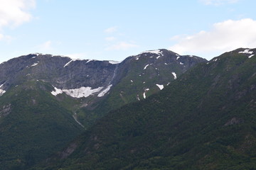 Fototapeta na wymiar View of a mountain in norway