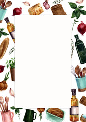 Framing with kitchen accessories