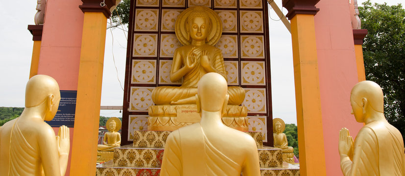 Buddha monk doing Meditation