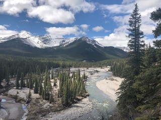 Hiking area in Kananaskis Country by Bragg Creek. One hour drive from Calgary, Alberta, Canada. The Canadian Rocky Mountains. 