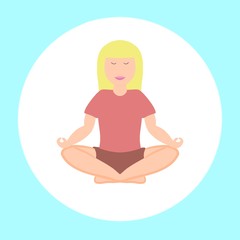 Blonde Woman Meditating