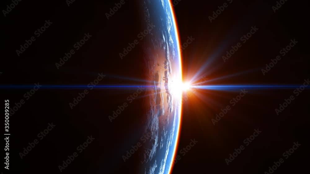 Canvas Prints amazing view of the earth from space and glowing atmosphere in the rays of the sun. uhd. 4k. 3840x21