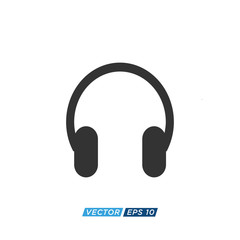 Headphone Icon Design Vector Template