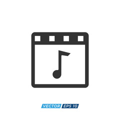 Media Player Logo Icon Design Vector