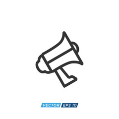 Megaphone or Loudspeaker Icon Design Vector