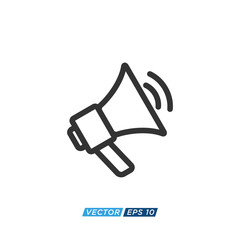 Megaphone or Loudspeaker Icon Design Vector