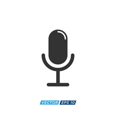 Microphone Icon Design Vector Template