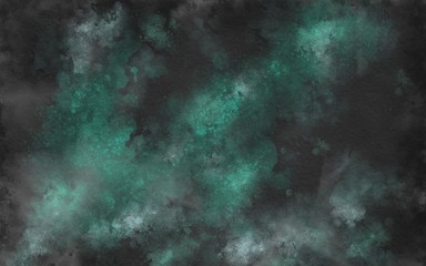 abstract dark background with blue-green splashes