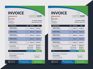 Creative Invoice design vector template