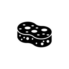 Sponge icon in black flat shape design isolated on white background
