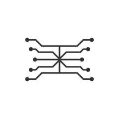 electronic circuit line icon, vector illustration