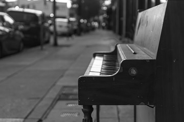 Piano on Sidewalk