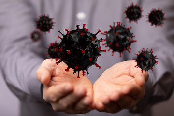 virus. Novel, people  Concept  quarantine.