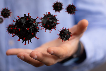 virus. Novel, people  Concept  quarantine.