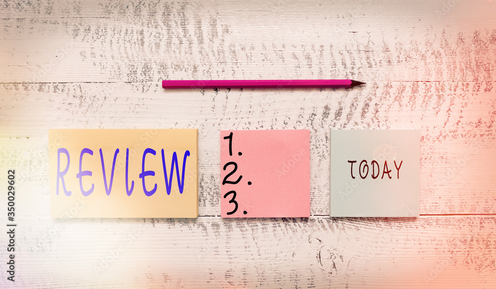 Poster handwriting text writing review. conceptual photo assessment of something intention of instituting c