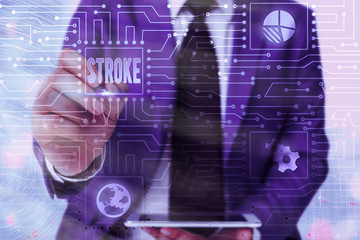 Word writing text Stroke. Business photo showcasing Patients losing consciousness due to poor blood...
