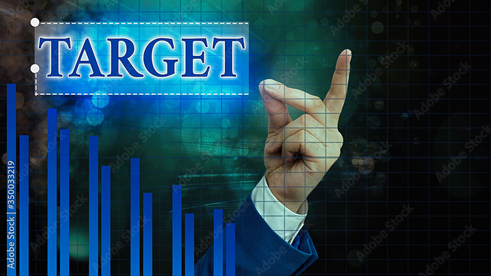 Poster handwriting text target. conceptual photo an individual object or place selected as the aim of attac