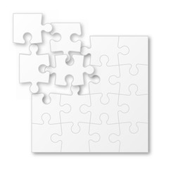 Fototapeta premium Set puzzle pieces. Texture mosaic background. Vector
