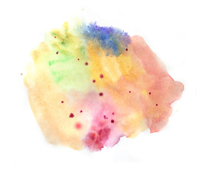 Watercolor hand drawn background. Multicolors