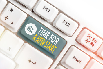Word writing text Time For A New Start. Business photo showcasing something is supposed to begin...