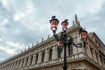 St. Mark's Square Architectural Building and Light Post