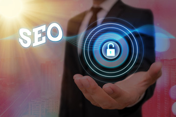 Handwriting text Seo. Conceptual photo incredibly effective way to market your near business online