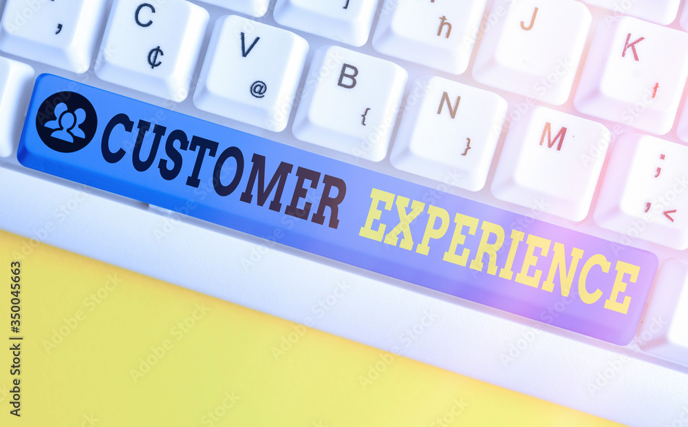 Poster text sign showing customer experience. business photo showcasing product of interaction between orga