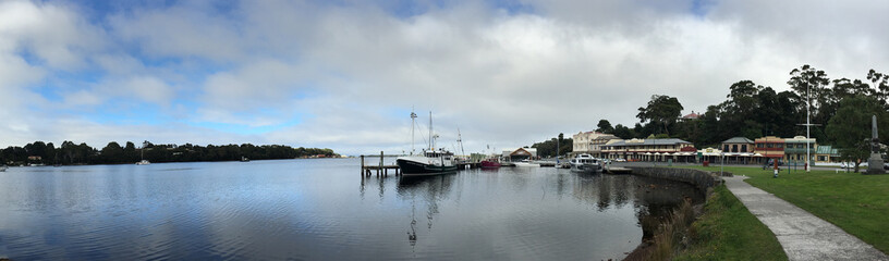 Fototapeta na wymiar Strahan fishing village in Tasmania Australia