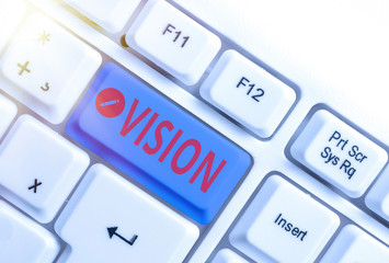 Handwriting text writing Vision. Conceptual photo ability to think about or plan the future with...