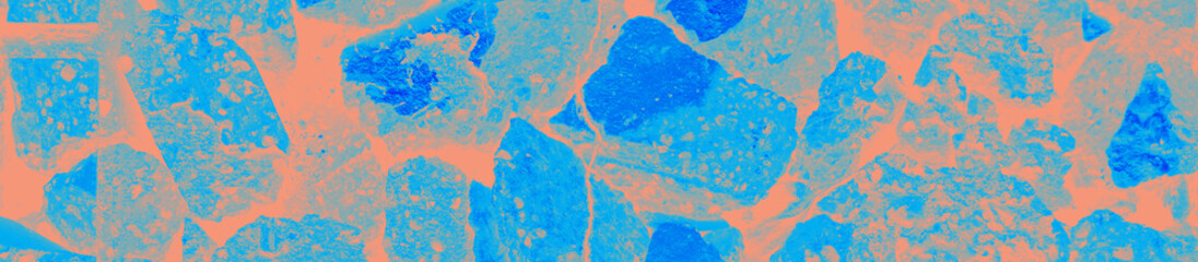 abstract coral and blue color texture background with copy space for design