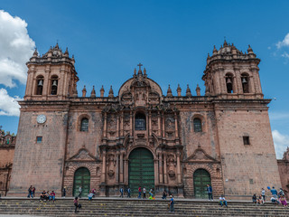 Fototapeta na wymiar Colonial Church Cathedral European style in Peru,Cusco
