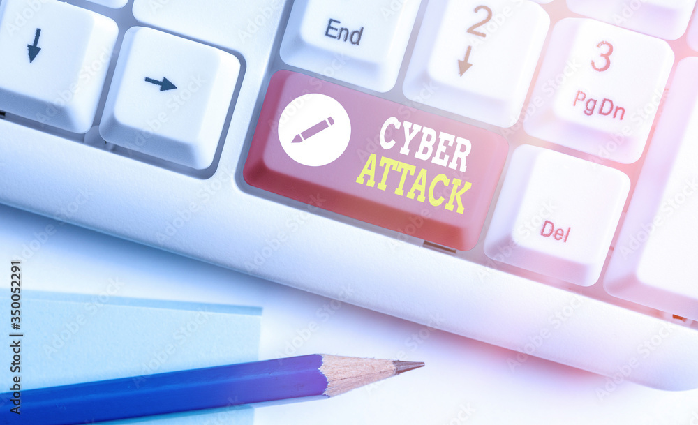 Poster handwriting text writing cyber attack. conceptual photo an attempt by hackers to damage destroy a co