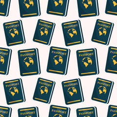 passport document seamless pattern vector illustration 