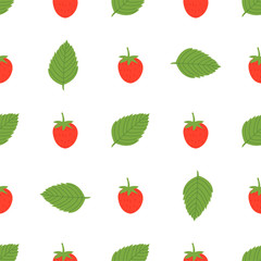 Strawberry. Colored Seamless Vector Patterns