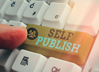 Writing note showing Self Publish. Business concept for writer publish piece of ones work...
