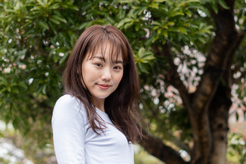 Naklejka premium 美しい女性